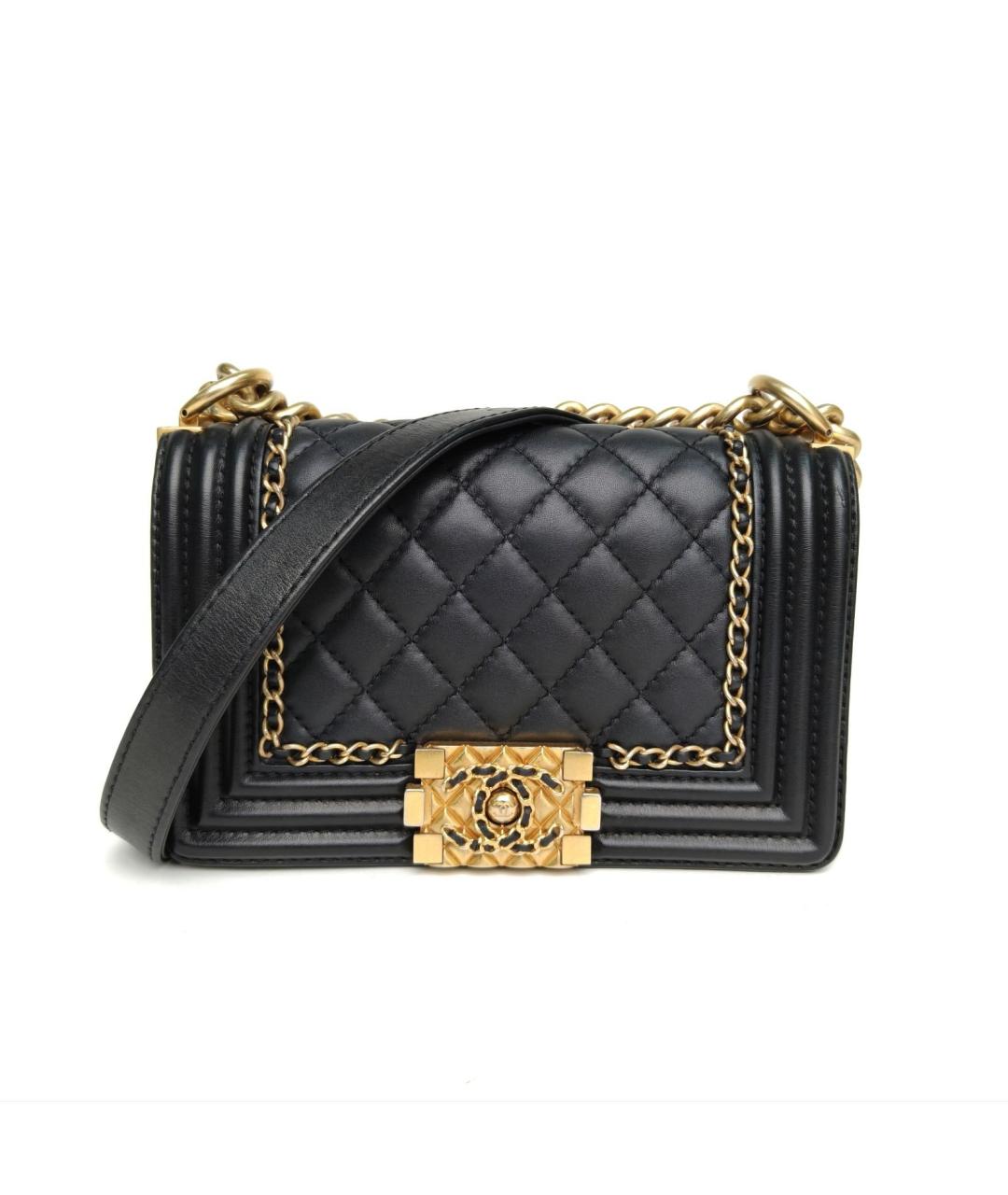 CHANEL Черная кожаная сумка через плечо, фото 2