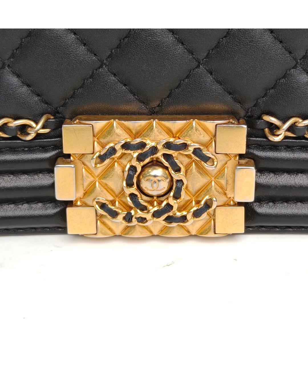CHANEL Черная кожаная сумка через плечо, фото 7