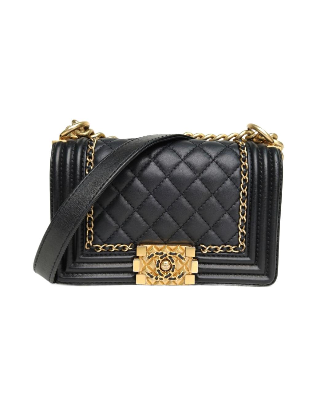 CHANEL Черная кожаная сумка через плечо, фото 9