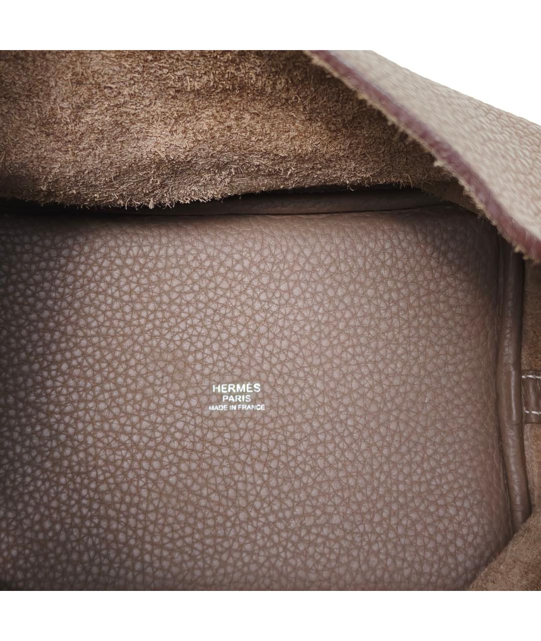 HERMES Коричневая кожаная сумка через плечо, фото 7
