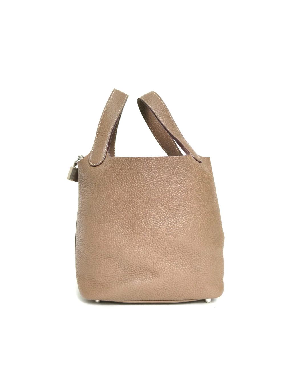 HERMES Коричневая кожаная сумка через плечо, фото 3