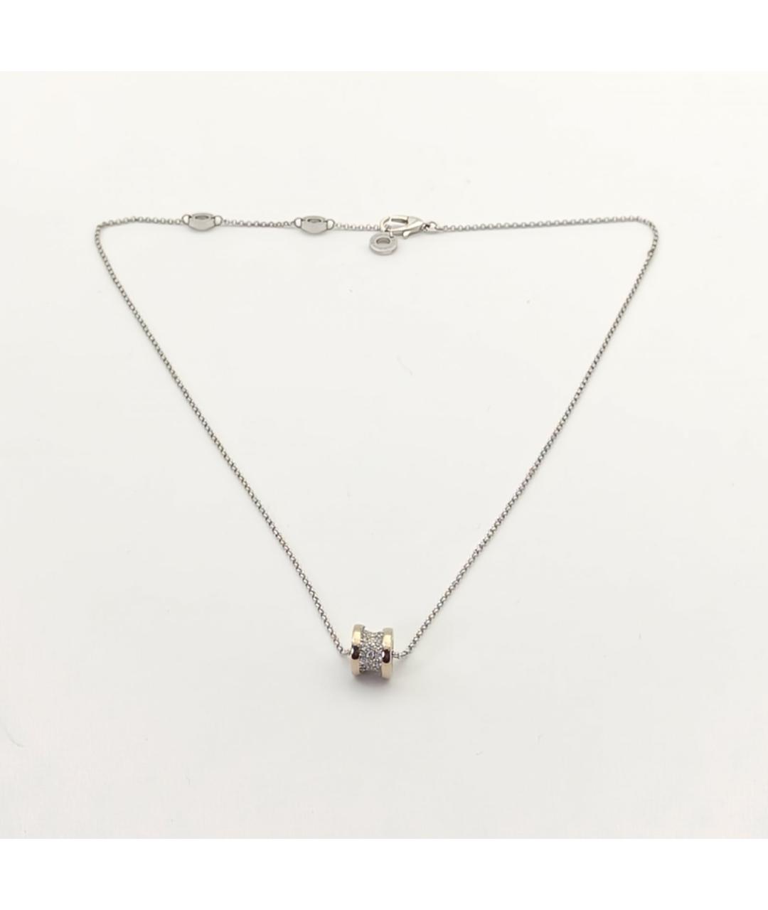 BVLGARI Серебряное колье из белого золота, фото 7