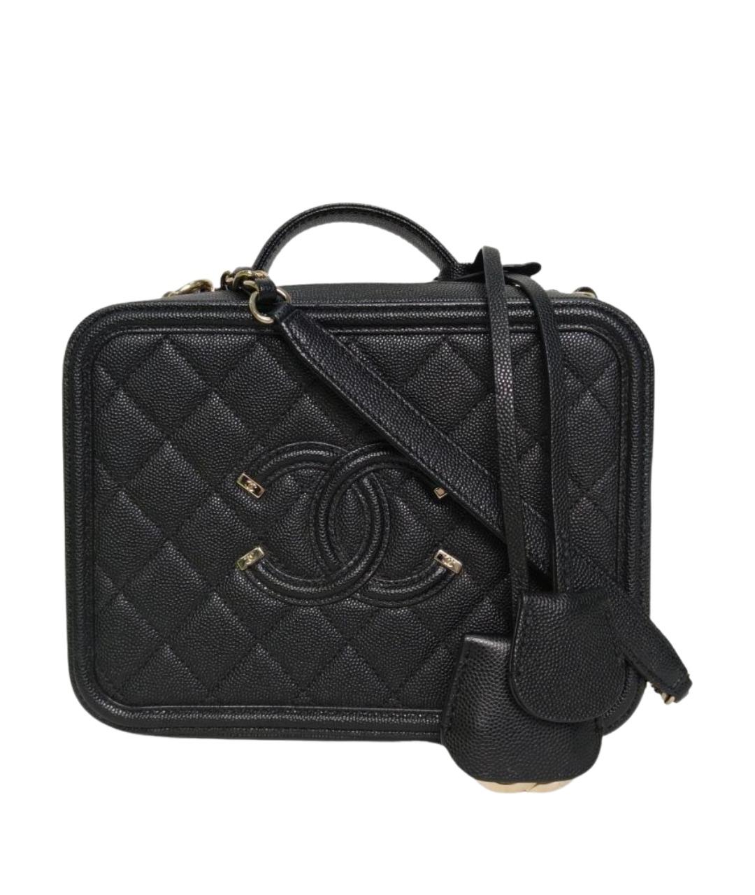 CHANEL Черная кожаная сумка через плечо, фото 1