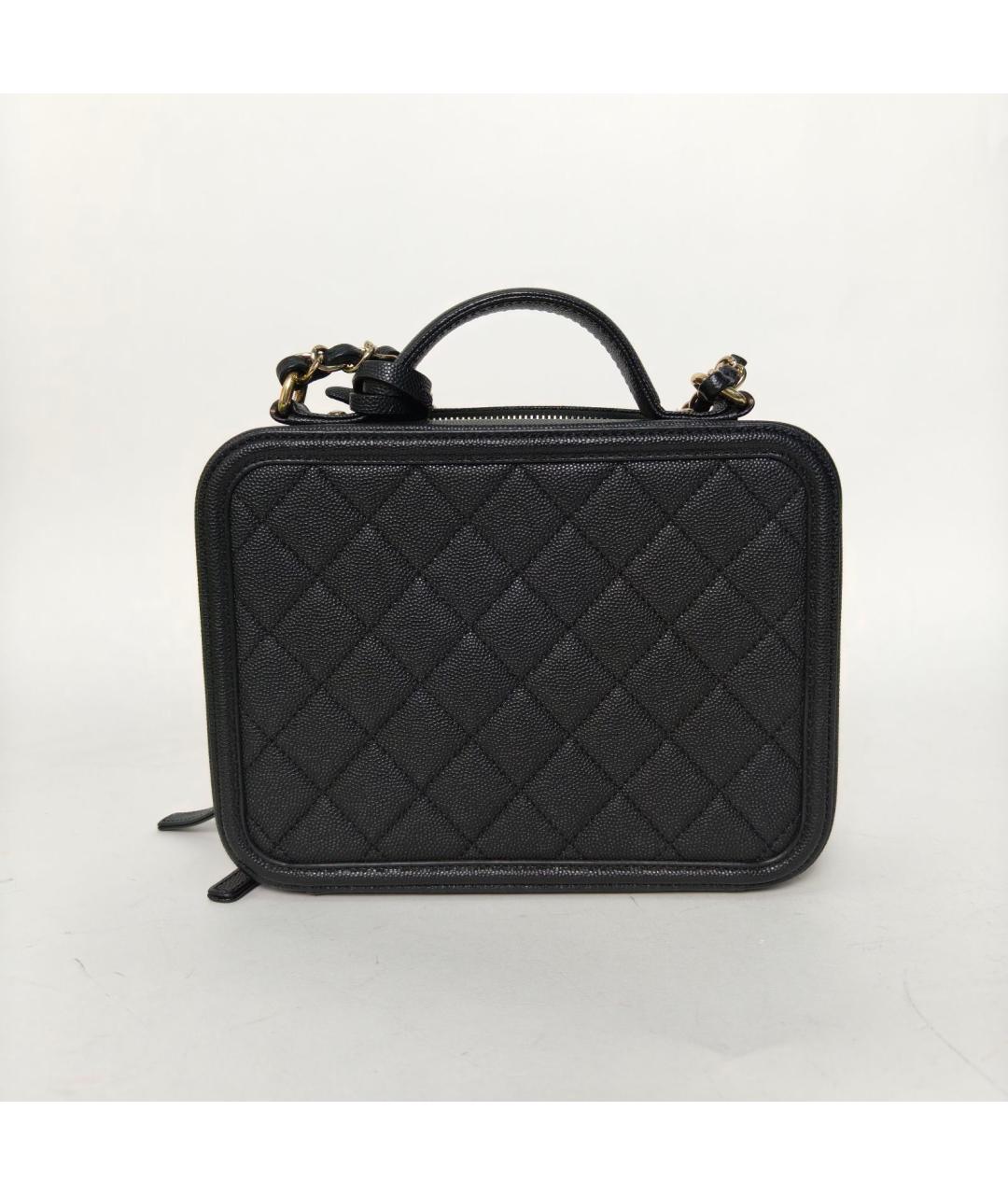 CHANEL Черная кожаная сумка через плечо, фото 4