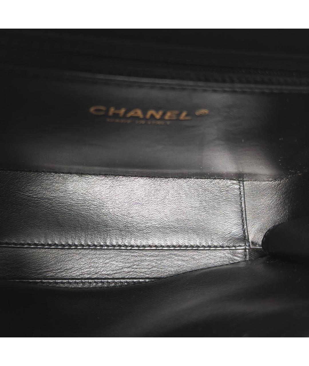 CHANEL Черная кожаная сумка через плечо, фото 7