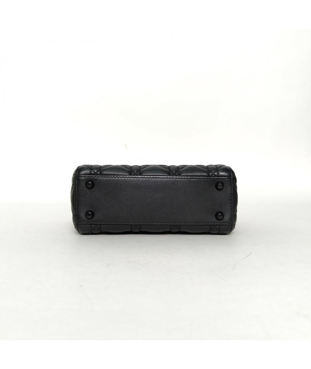 CHRISTIAN DIOR Черная кожаная сумка через плечо, фото 6