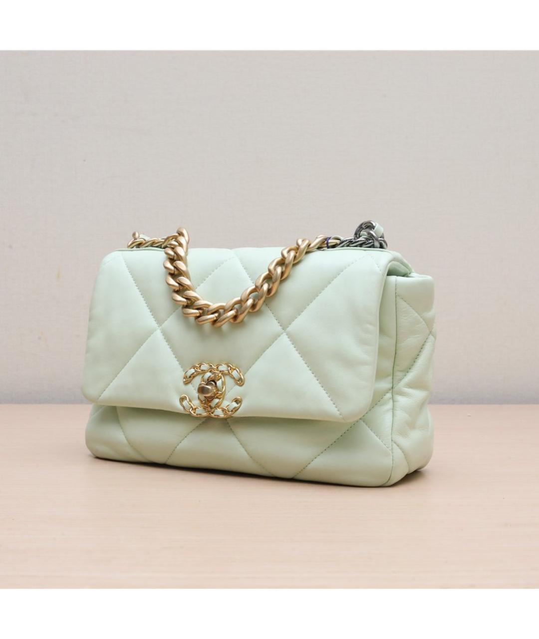 CHANEL Салатовая сумка через плечо, фото 3