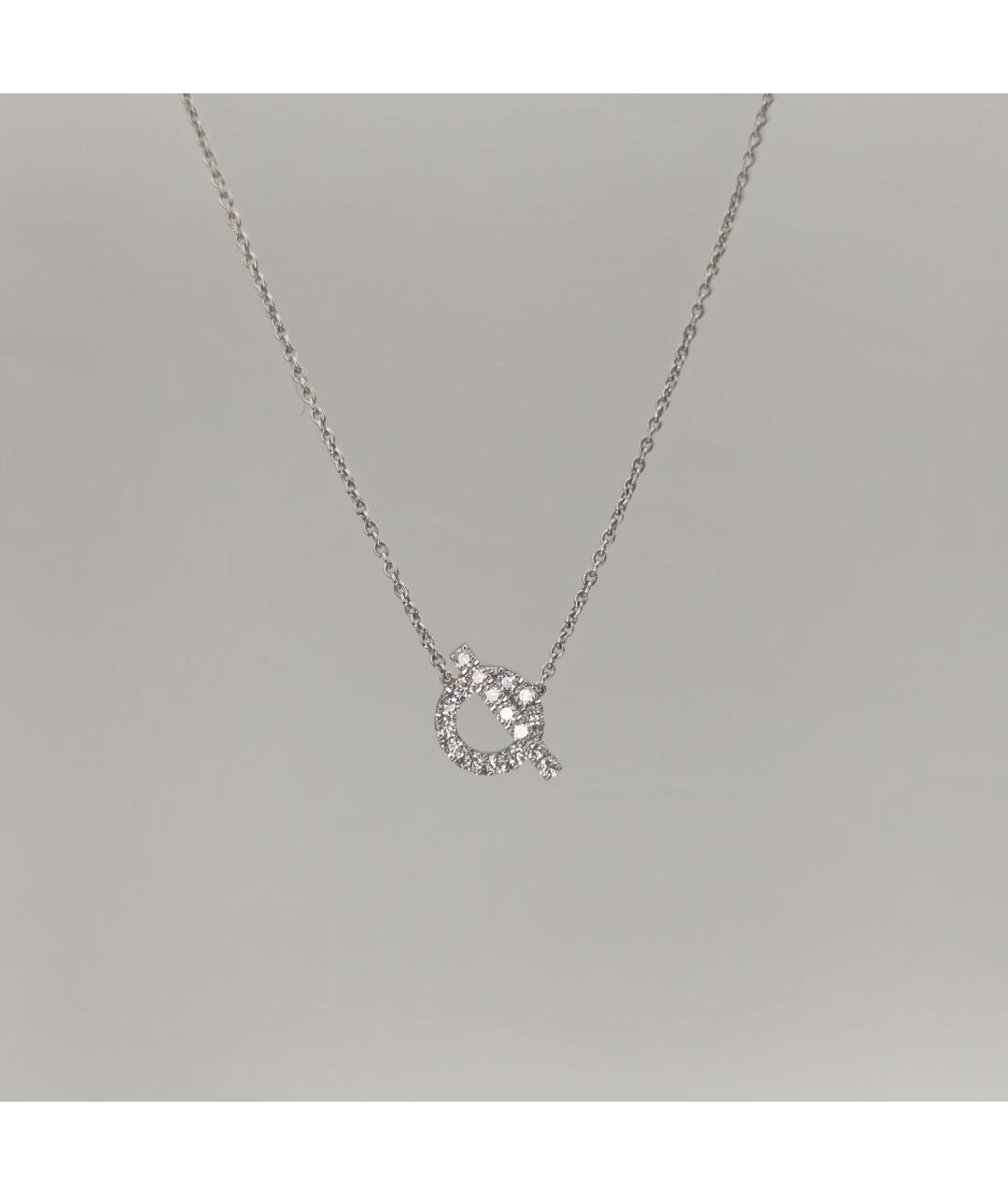HERMES Серебряное колье из белого золота, фото 2