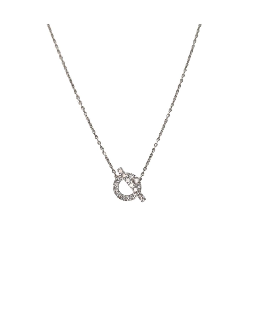 HERMES Серебряное колье из белого золота, фото 1