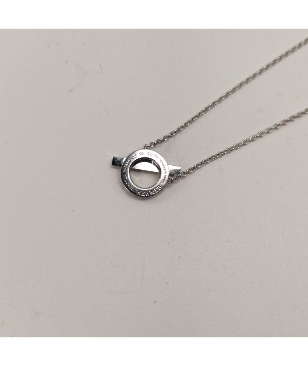 HERMES Серебряное колье из белого золота, фото 4