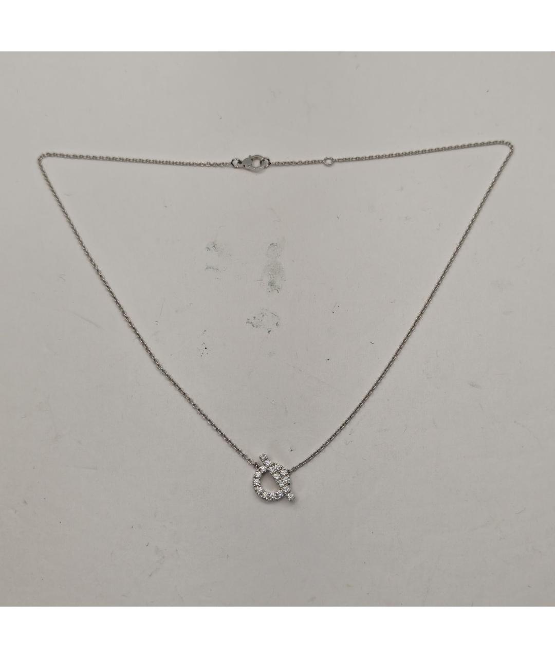 HERMES Серебряное колье из белого золота, фото 7