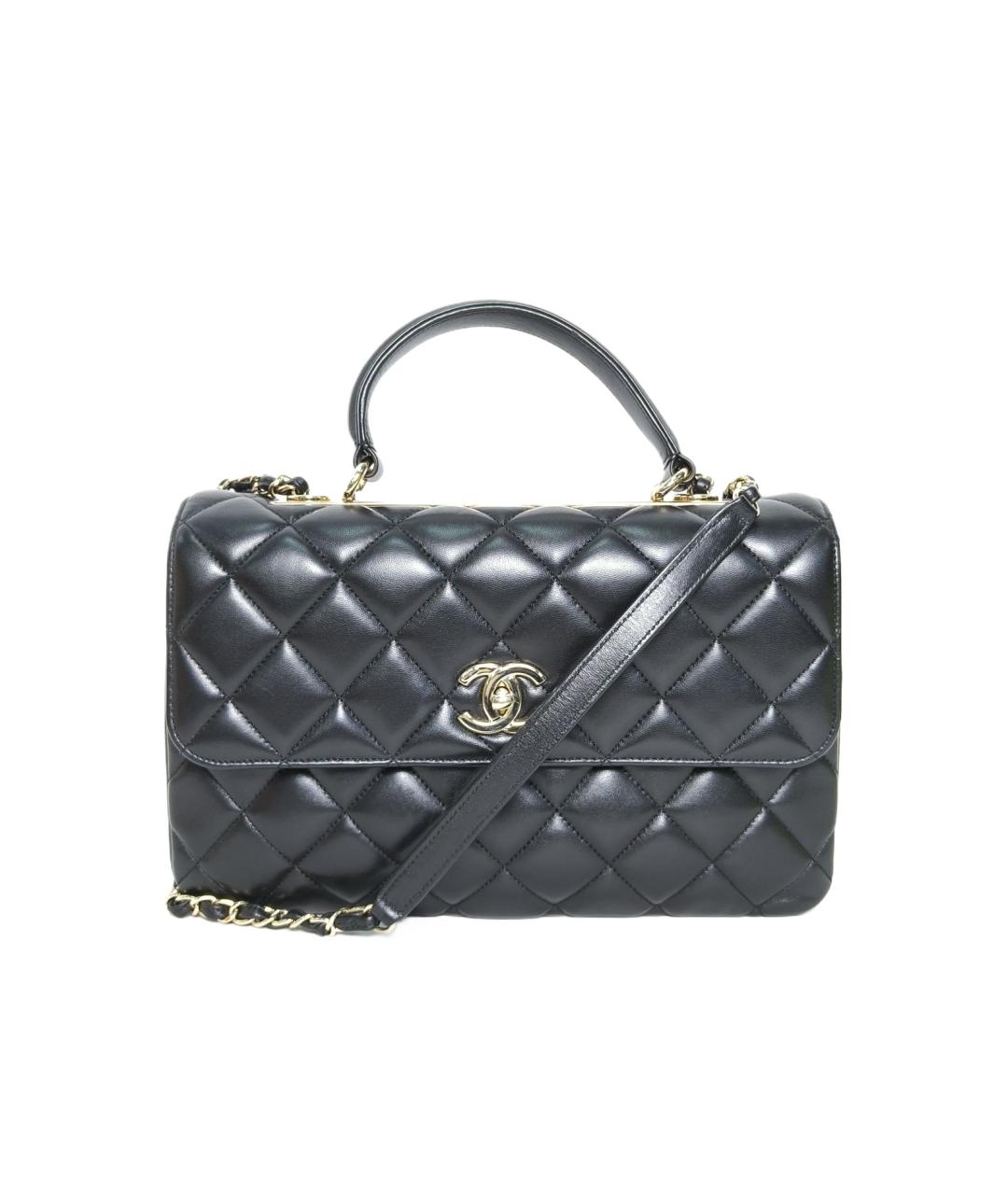 CHANEL Черная кожаная сумка через плечо, фото 9