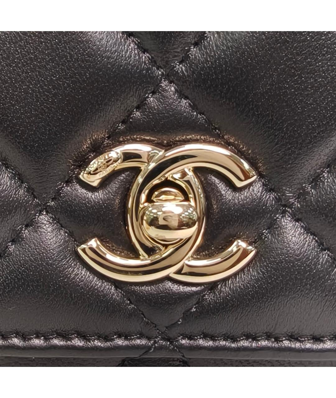 CHANEL Черная кожаная сумка через плечо, фото 8