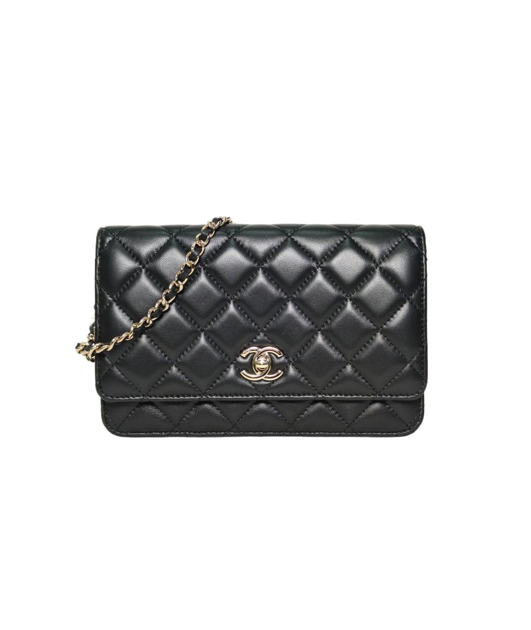 CHANEL Черная кожаная сумка через плечо, фото 1