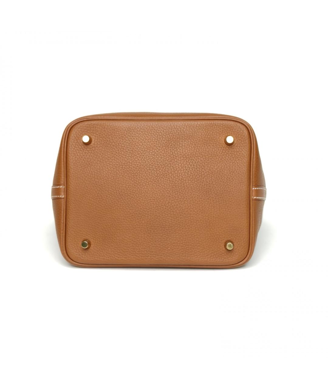 HERMES Коричневая кожаная сумка через плечо, фото 6