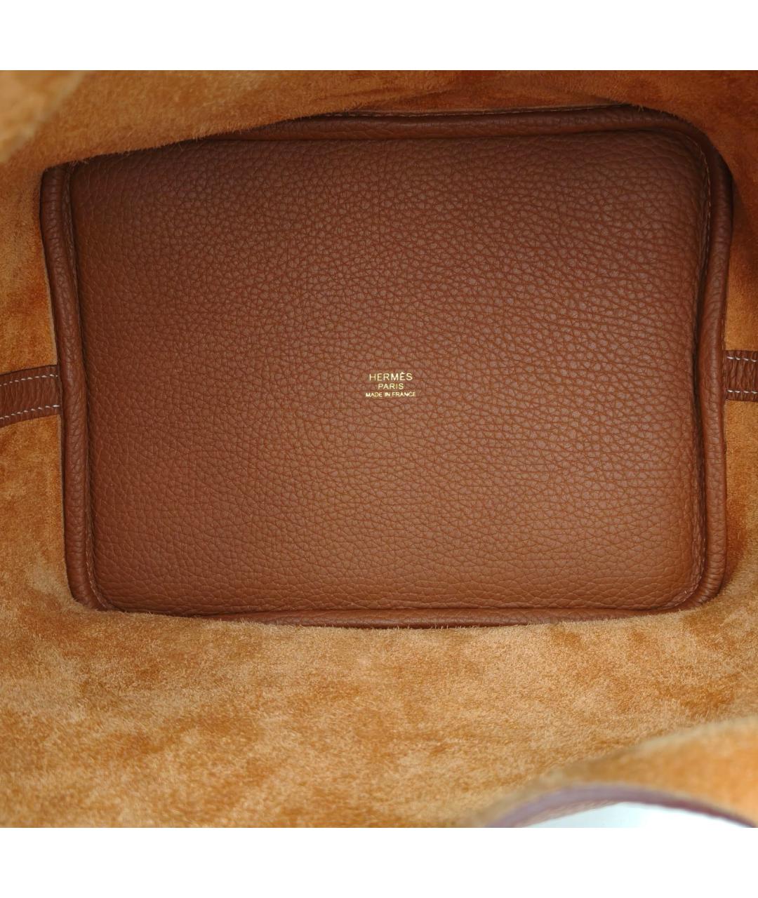 HERMES Коричневая кожаная сумка через плечо, фото 7