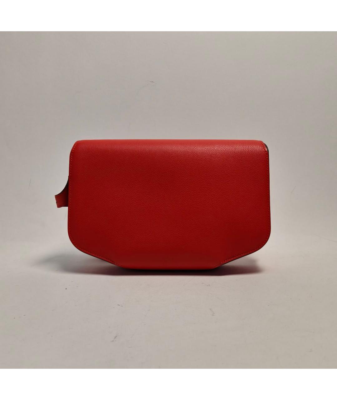 HERMES Красная кожаная сумка через плечо, фото 4
