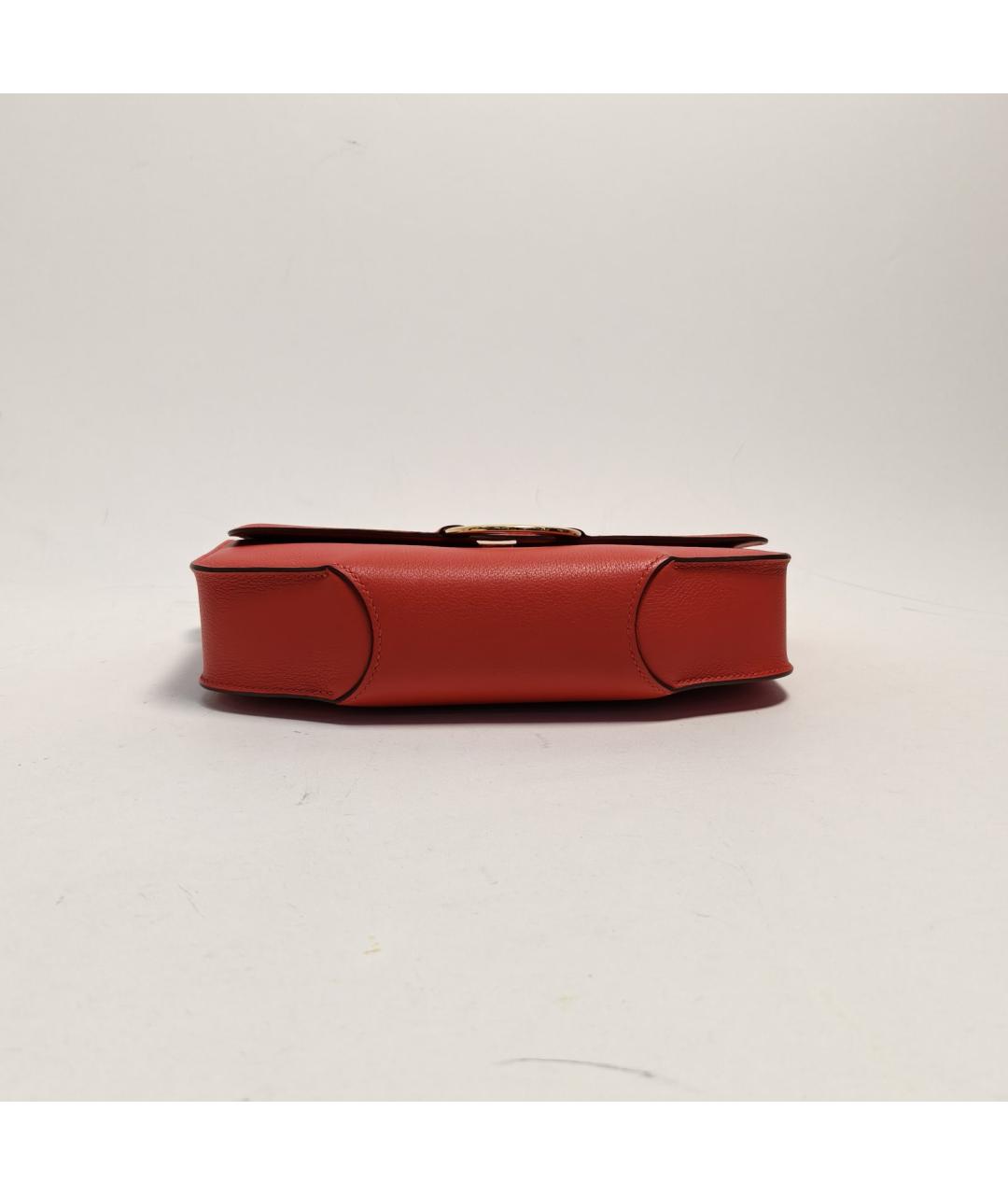 HERMES Красная кожаная сумка через плечо, фото 6
