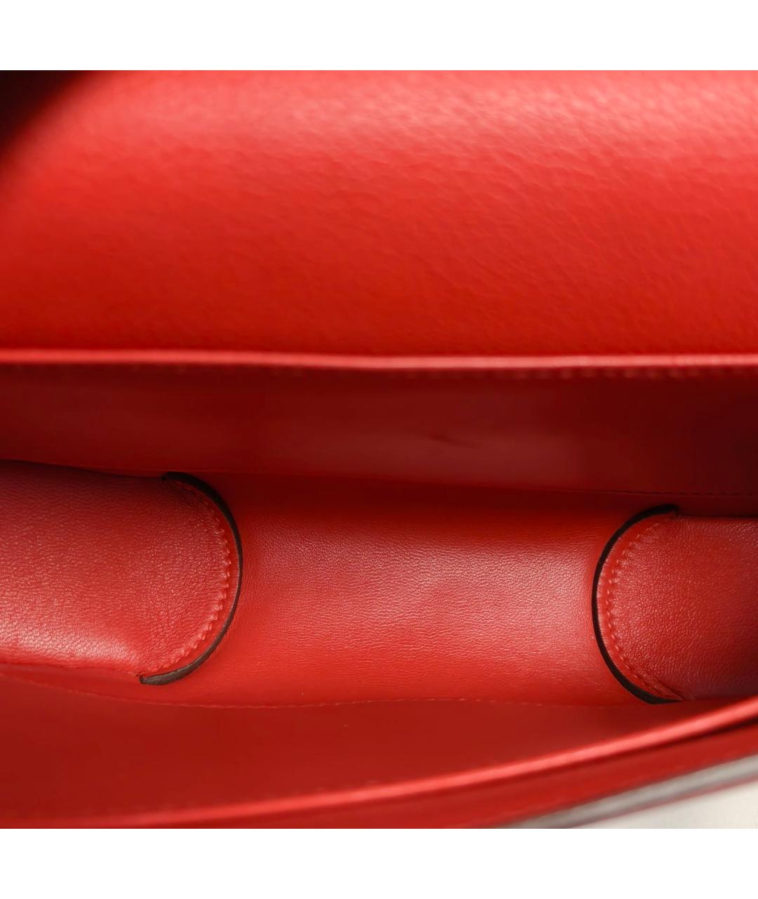HERMES Красная кожаная сумка через плечо, фото 7