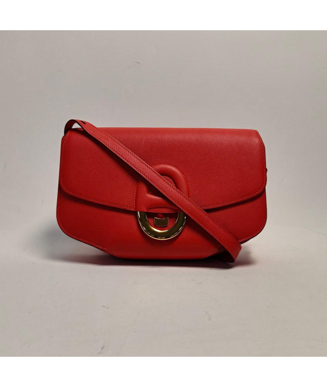 HERMES Красная кожаная сумка через плечо, фото 9