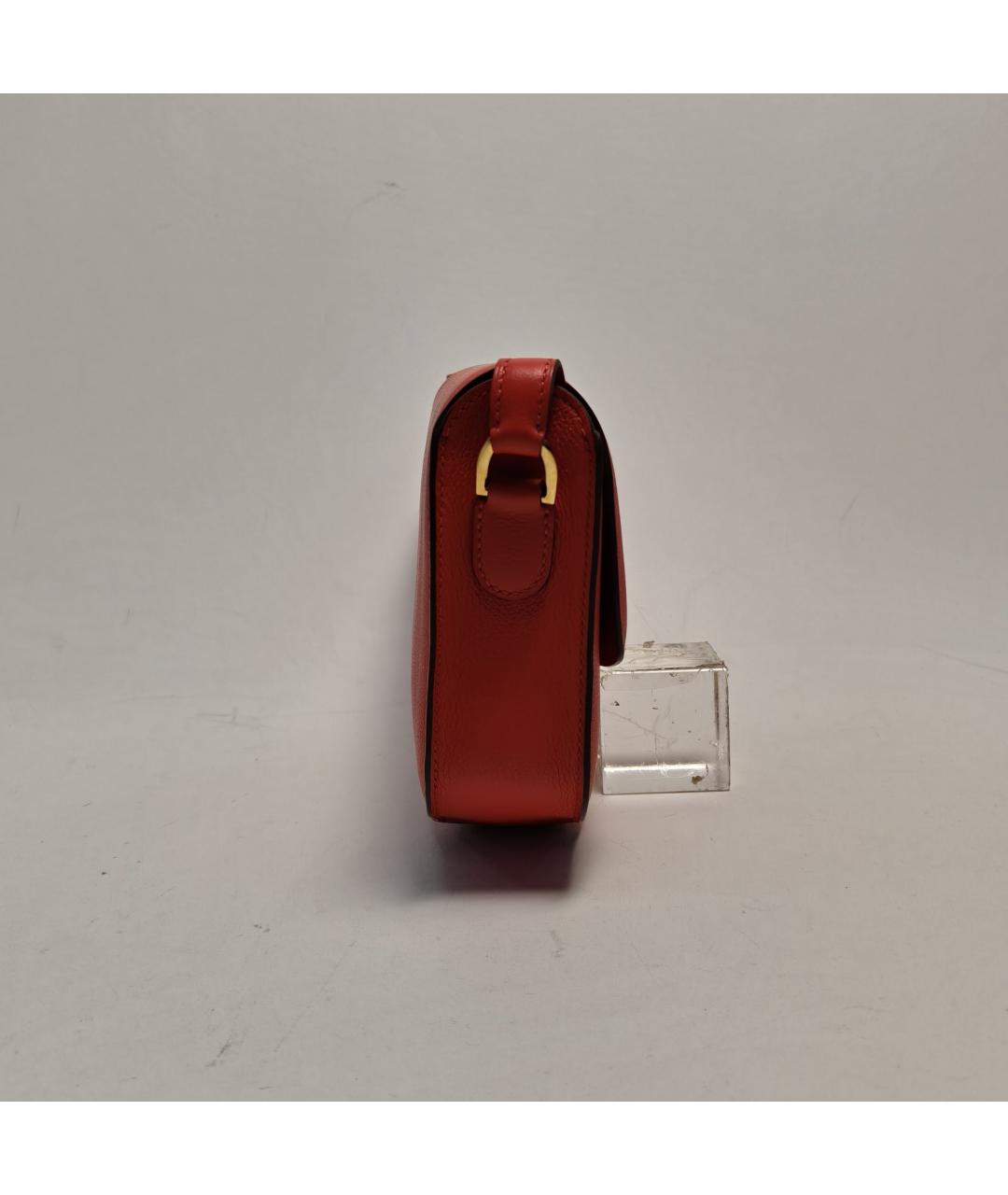 HERMES Красная кожаная сумка через плечо, фото 3