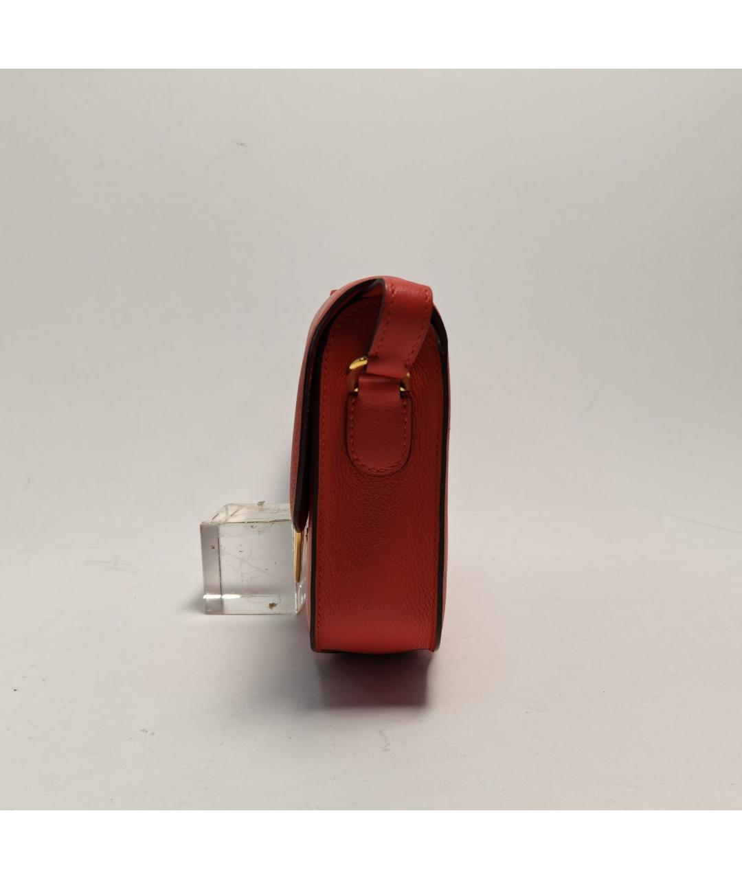 HERMES Красная кожаная сумка через плечо, фото 5