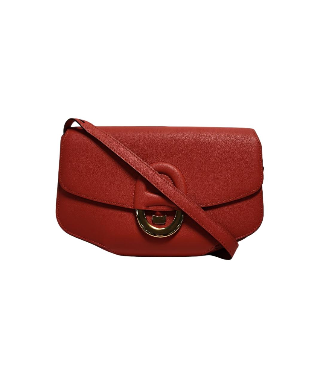 HERMES Красная кожаная сумка через плечо, фото 10