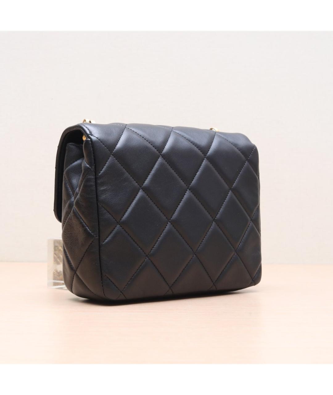 CHANEL Черная кожаная сумка через плечо, фото 6