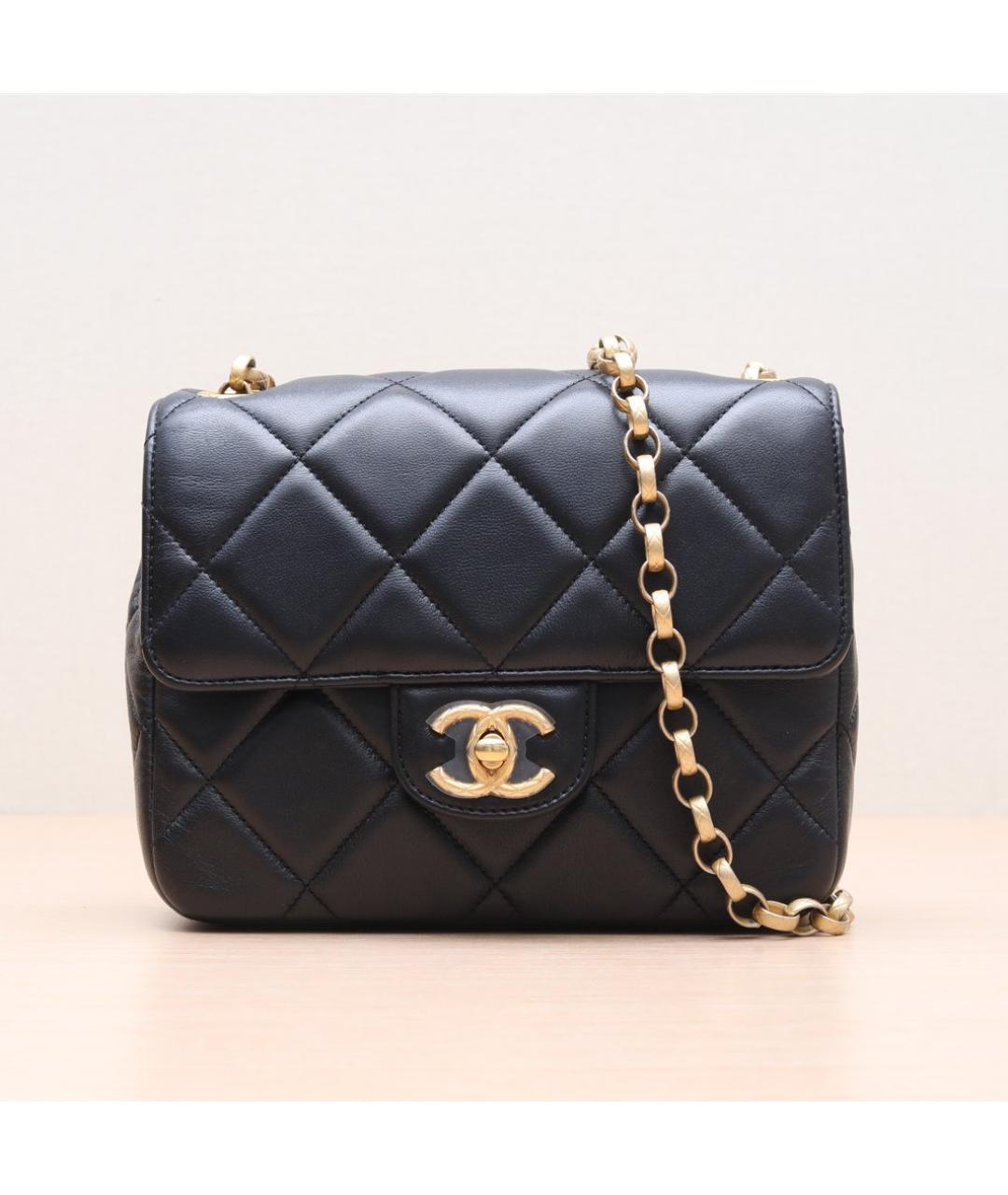 CHANEL Черная кожаная сумка через плечо, фото 3