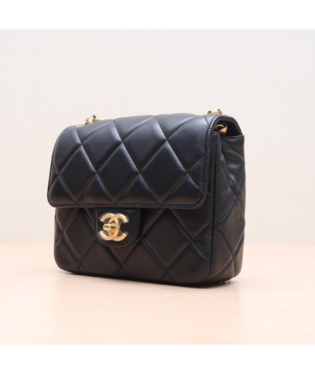 CHANEL Черная кожаная сумка через плечо, фото 4