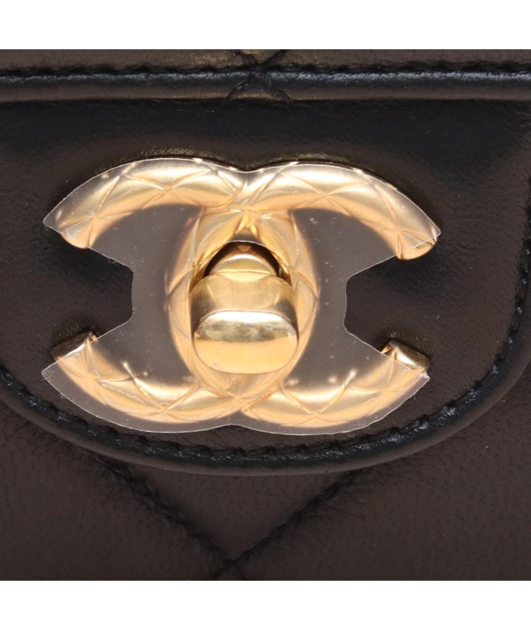 CHANEL Черная кожаная сумка через плечо, фото 8