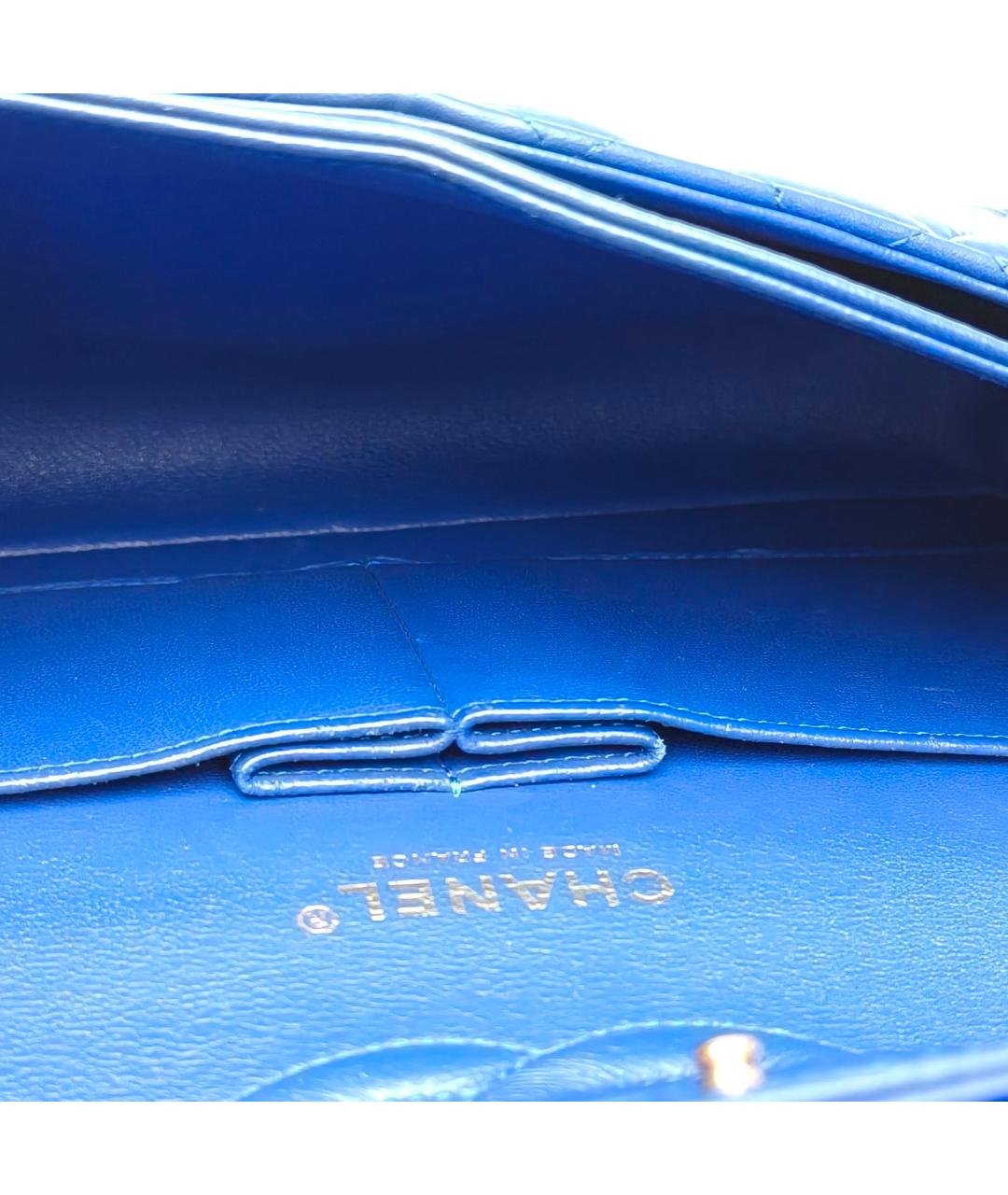 CHANEL Темно-синяя кожаная сумка через плечо, фото 8