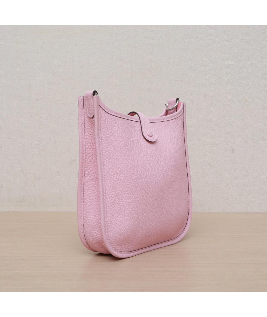 HERMES Розовая кожаная сумка через плечо, фото 6