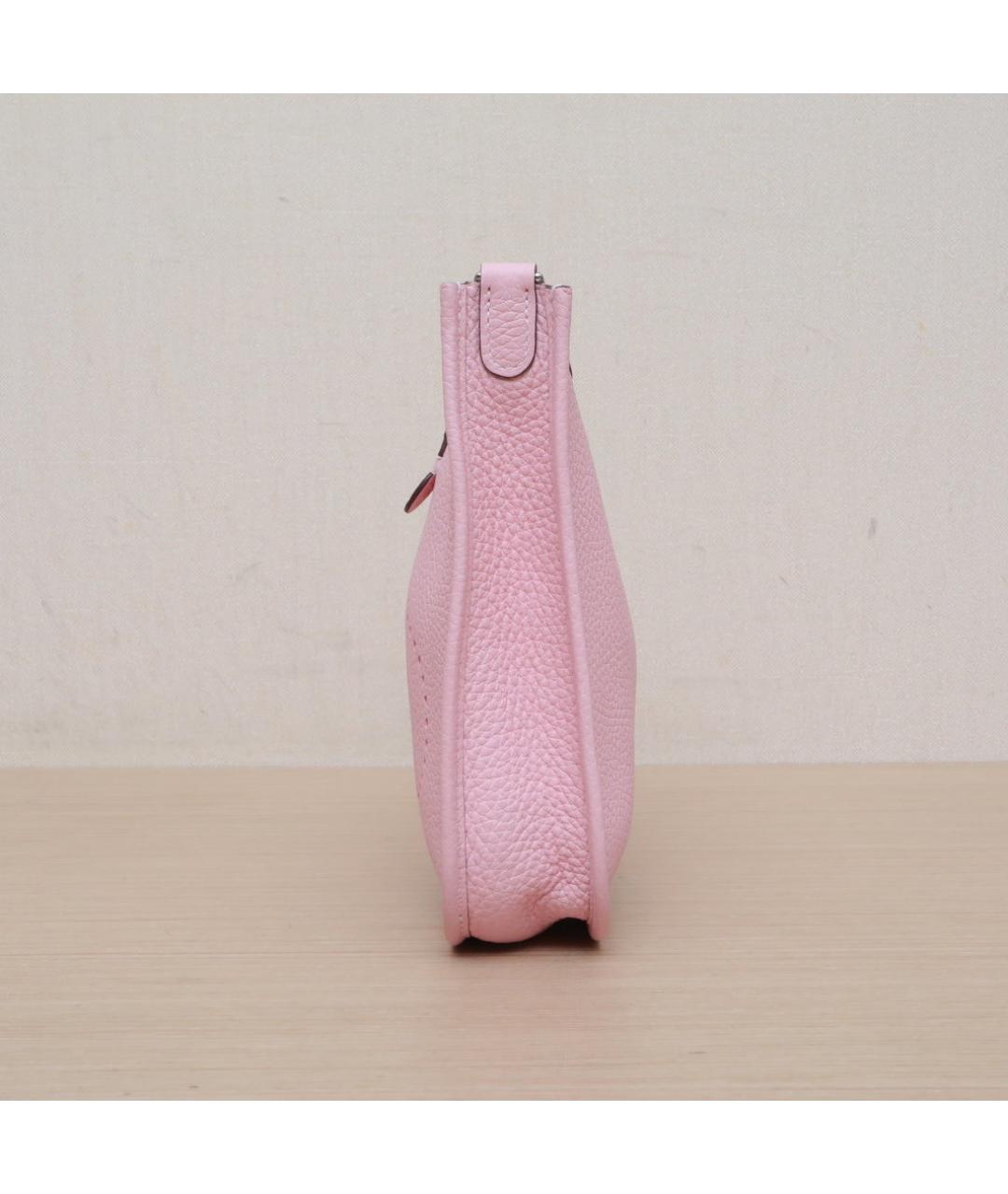 HERMES Розовая кожаная сумка через плечо, фото 5