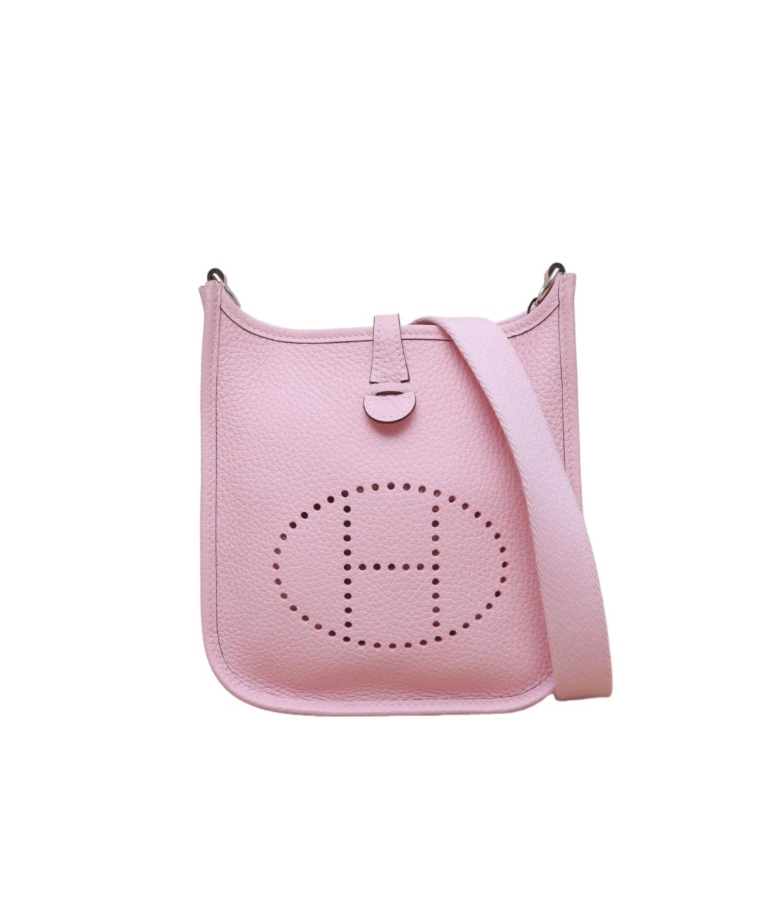 HERMES Розовая кожаная сумка через плечо, фото 10