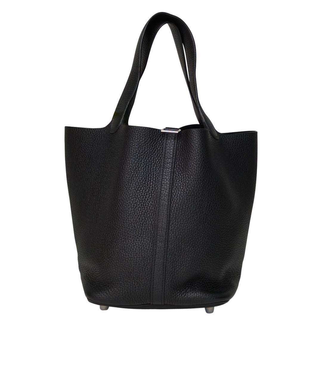 HERMES Черная кожаная сумка через плечо, фото 1