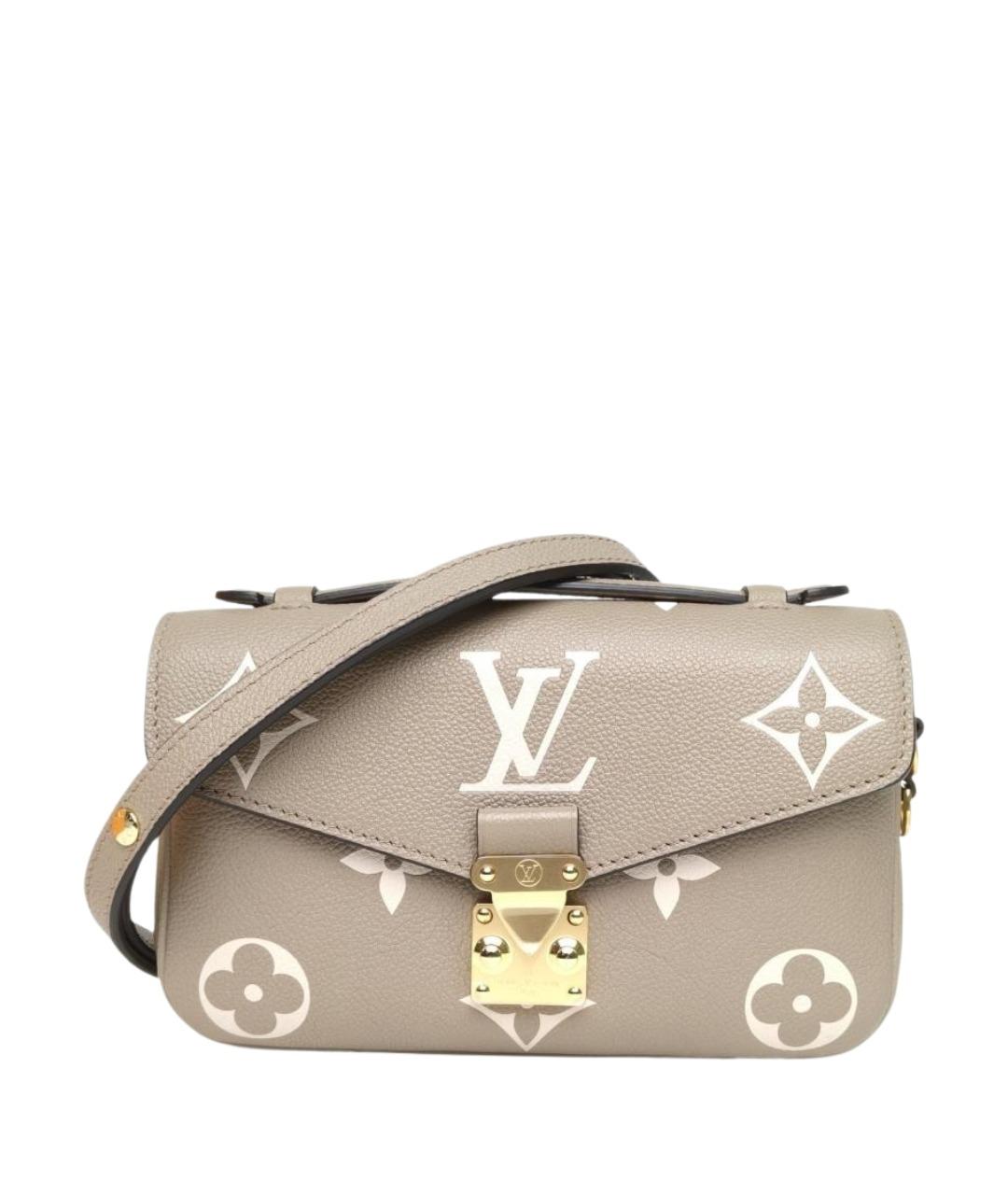 LOUIS VUITTON Бежевая кожаная сумка через плечо, фото 1