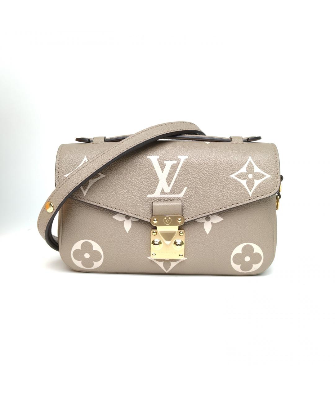 LOUIS VUITTON Бежевая кожаная сумка через плечо, фото 2