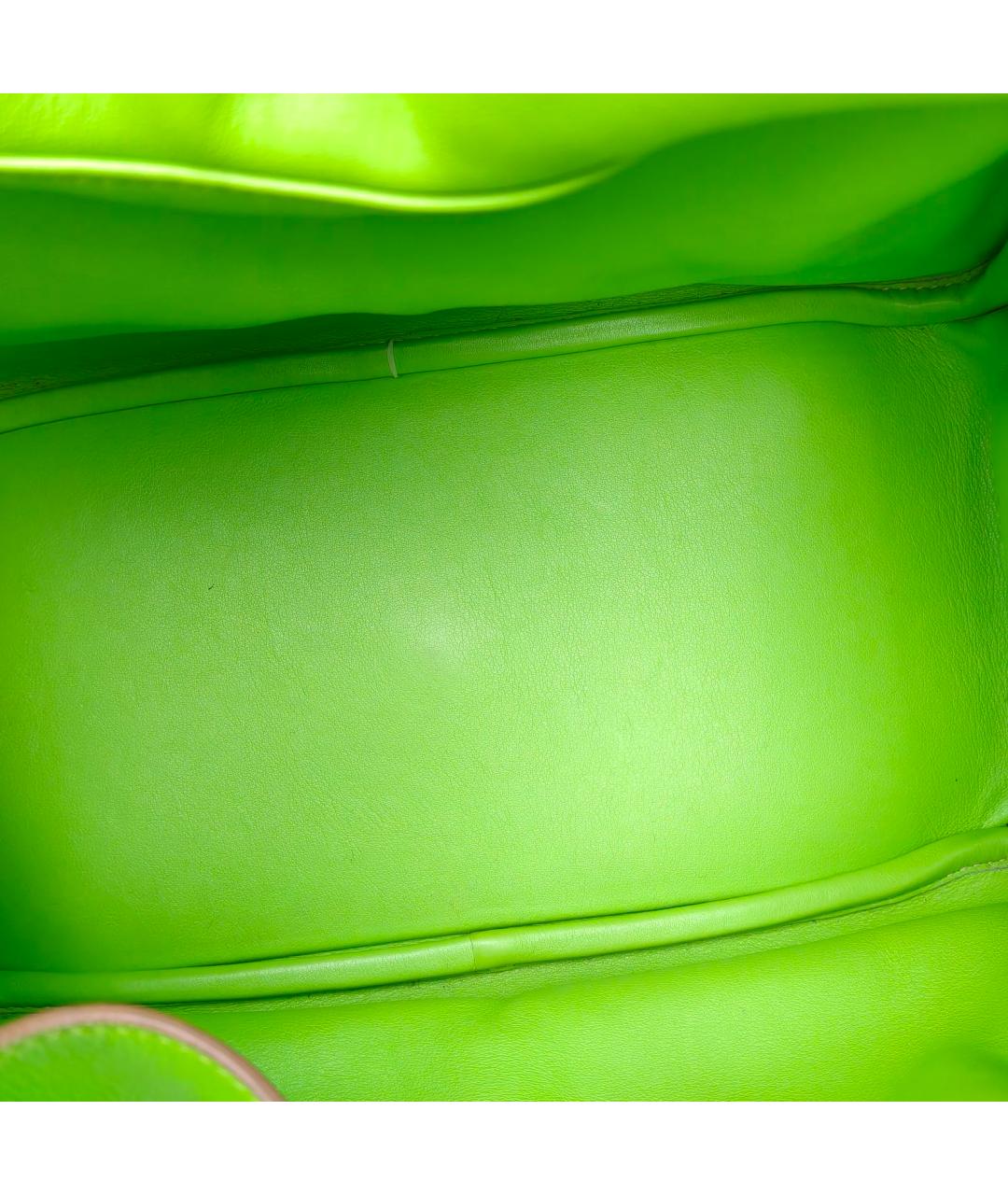 HERMES Зеленая кожаная сумка через плечо, фото 8