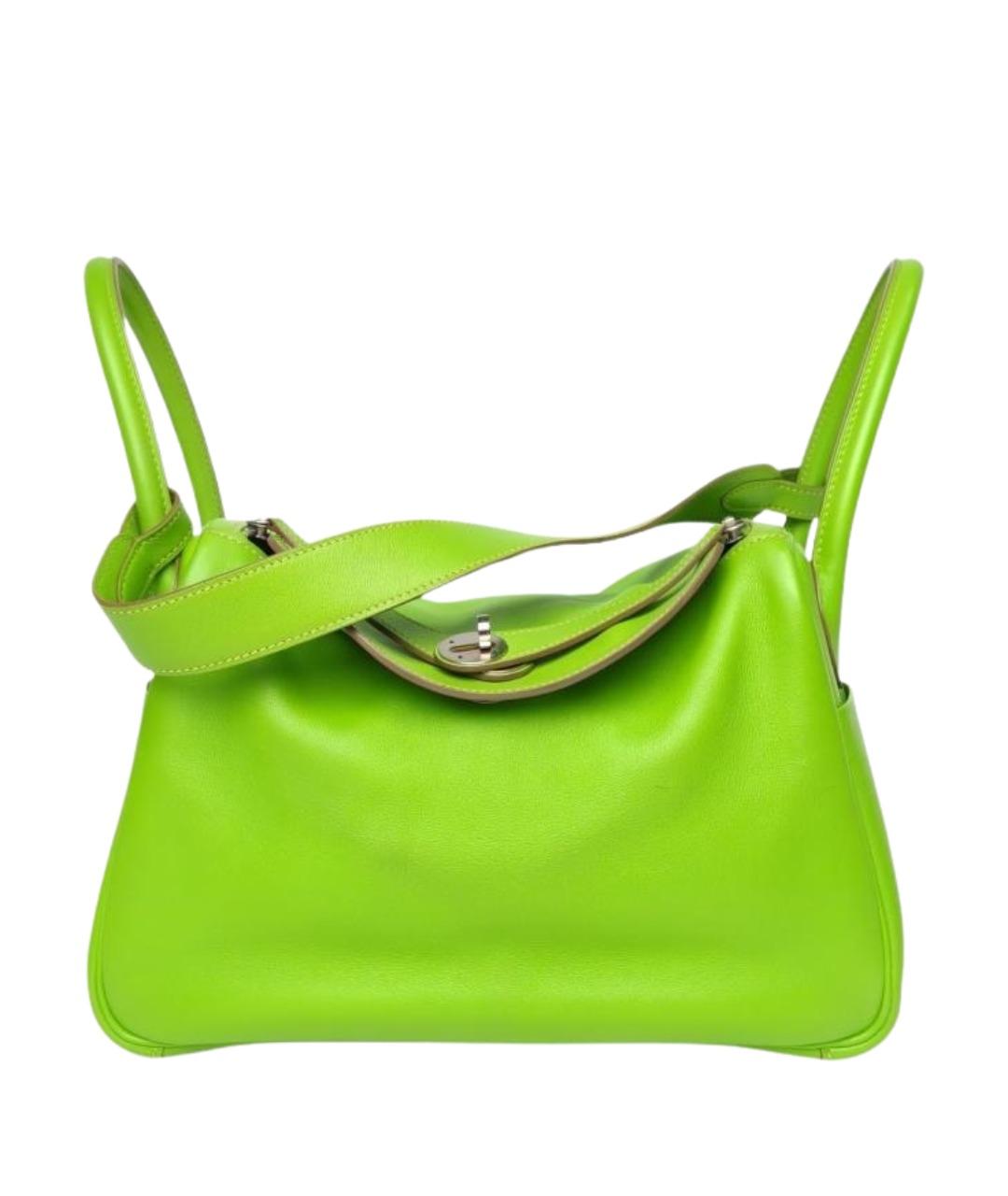HERMES Зеленая кожаная сумка через плечо, фото 1