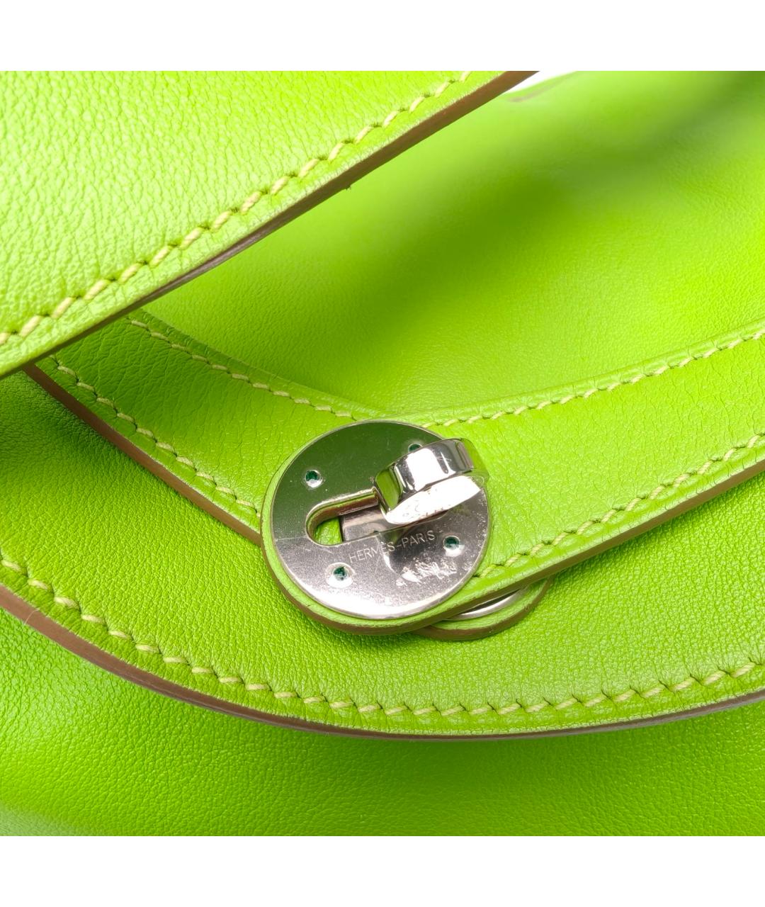 HERMES Зеленая кожаная сумка через плечо, фото 7