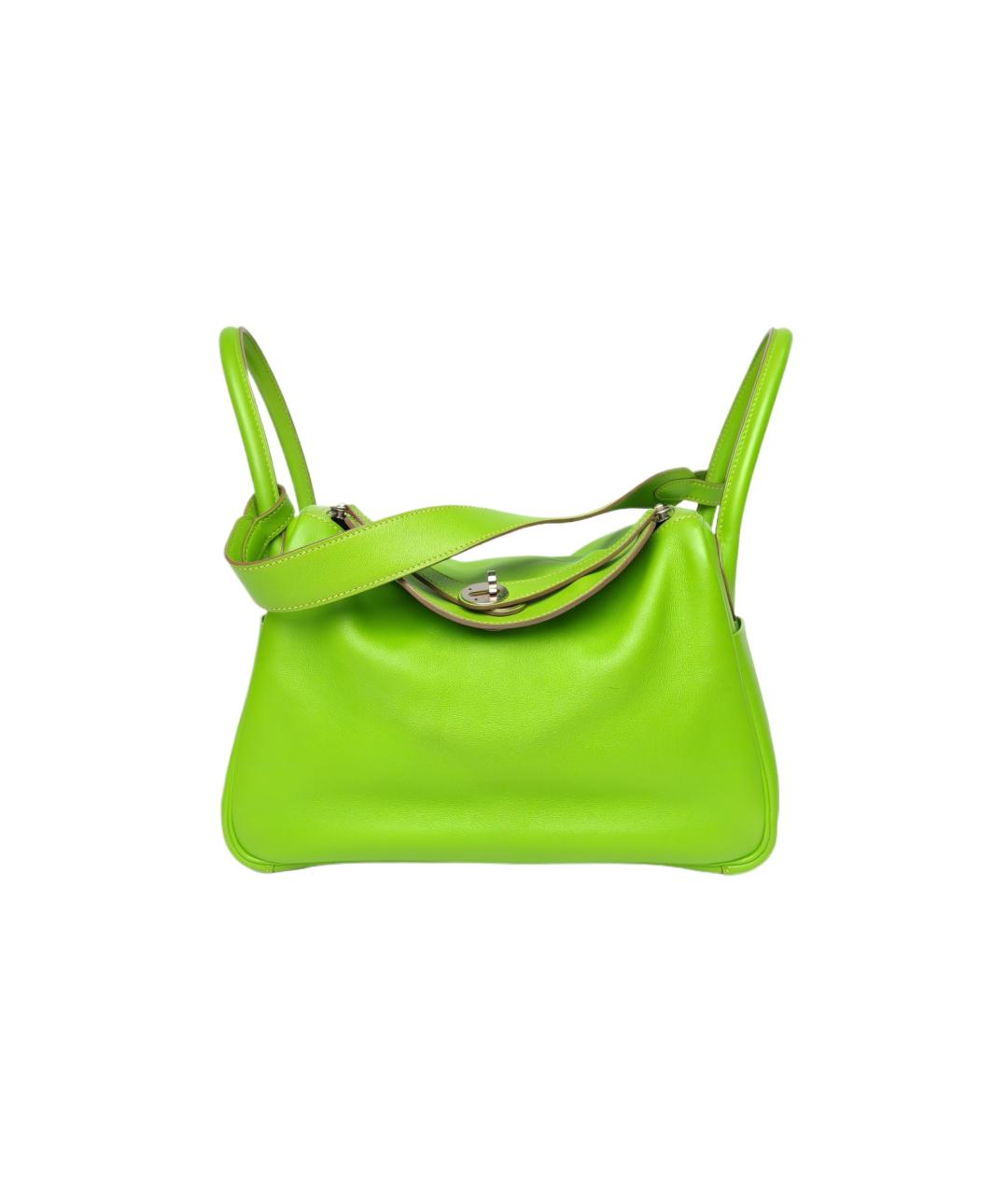 HERMES Зеленая кожаная сумка через плечо, фото 9