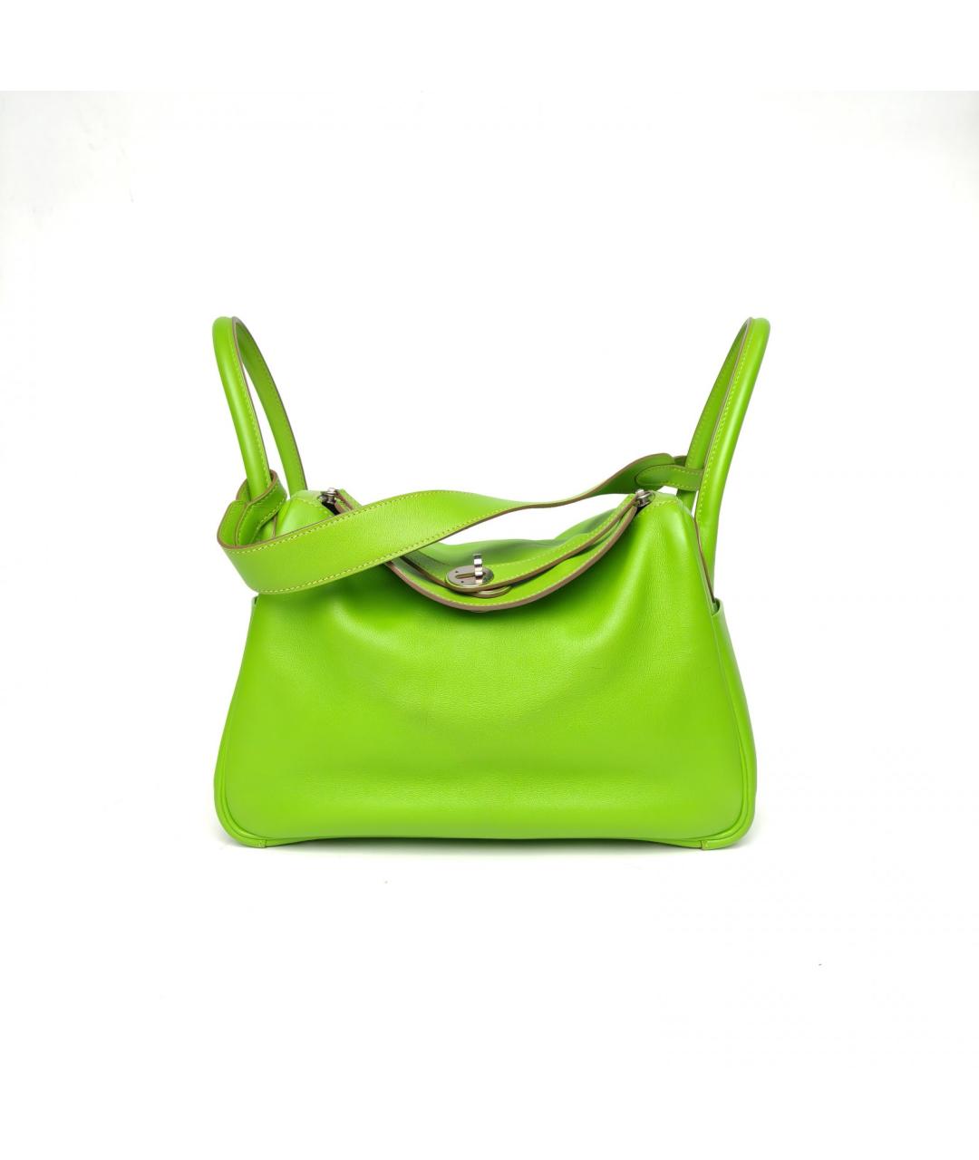 HERMES Зеленая кожаная сумка через плечо, фото 2