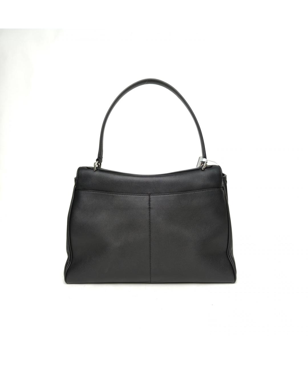 BALENCIAGA Черная кожаная сумка через плечо, фото 4