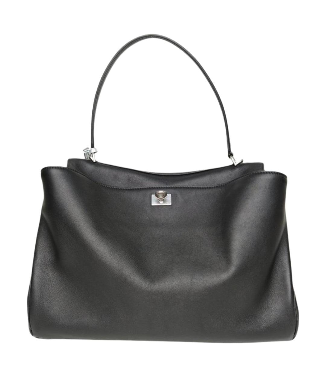 BALENCIAGA Черная кожаная сумка через плечо, фото 1