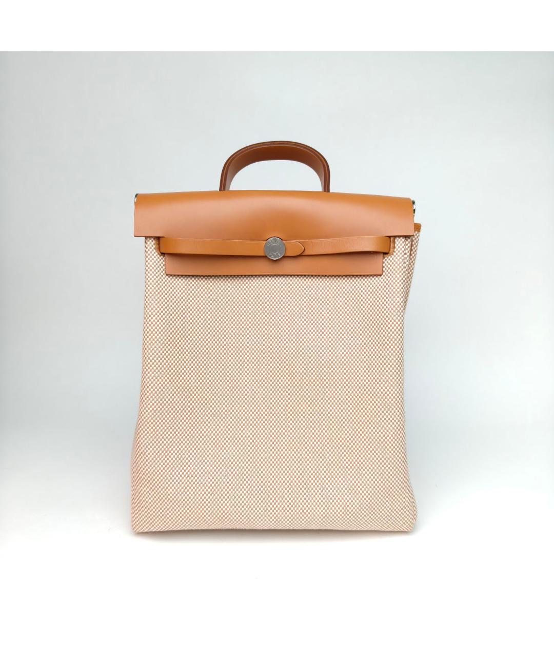 HERMES Бежевая сумка с короткими ручками, фото 4