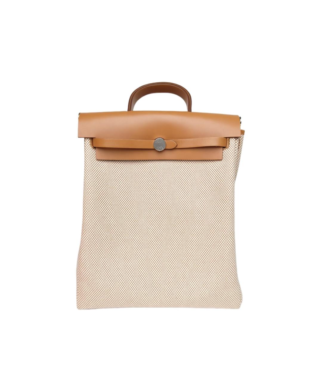 HERMES Бежевая сумка с короткими ручками, фото 9