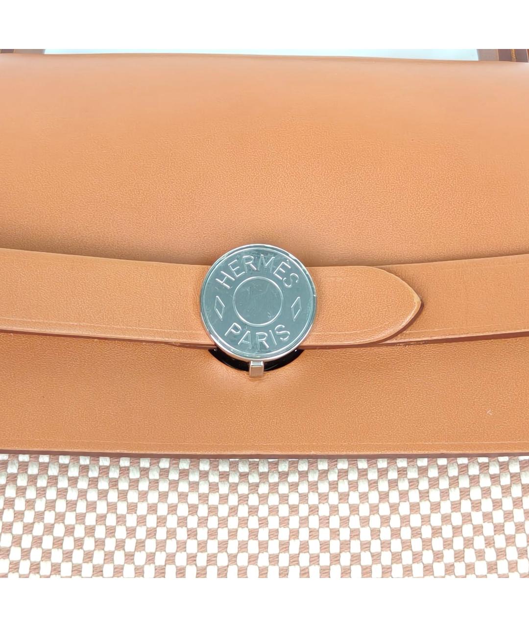 HERMES Бежевая сумка с короткими ручками, фото 2