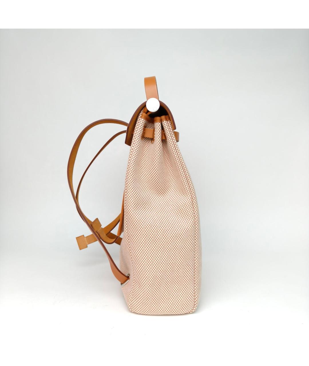 HERMES Бежевая сумка с короткими ручками, фото 5