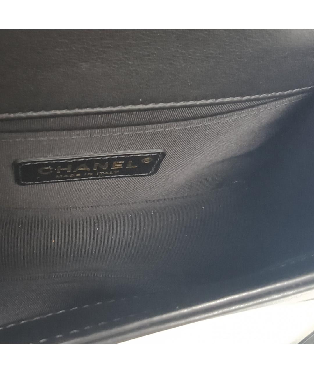 CHANEL Черная кожаная сумка через плечо, фото 7